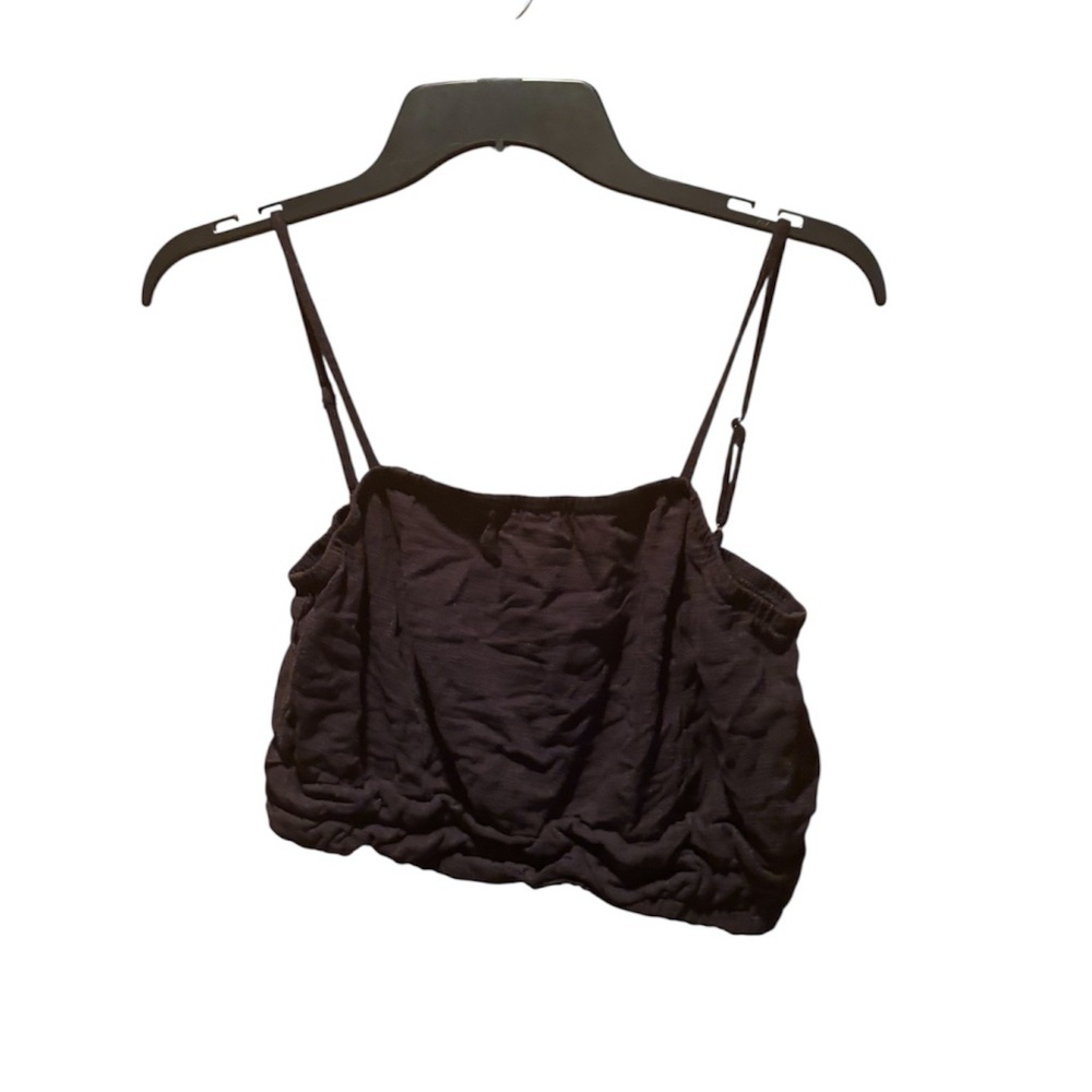 Urban Social Cropped Tank Top in Black Medium